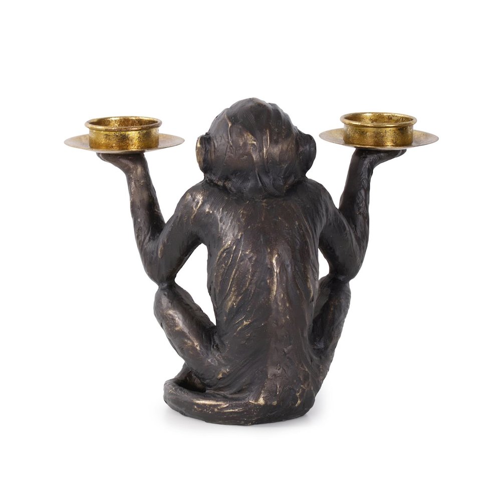 Barkari Monkey Double Tealight Candle Holder. Picture 5