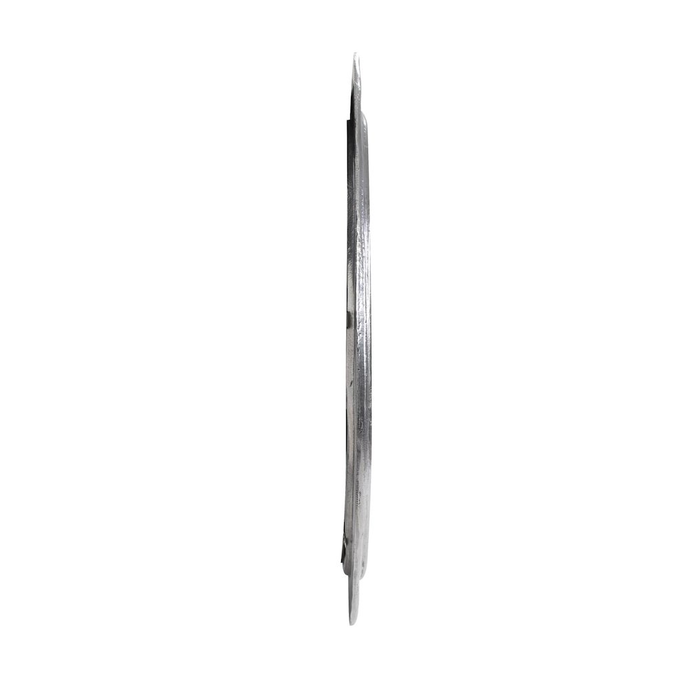 Martine Abstract Cast Iron Mirror in Silver. Picture 4