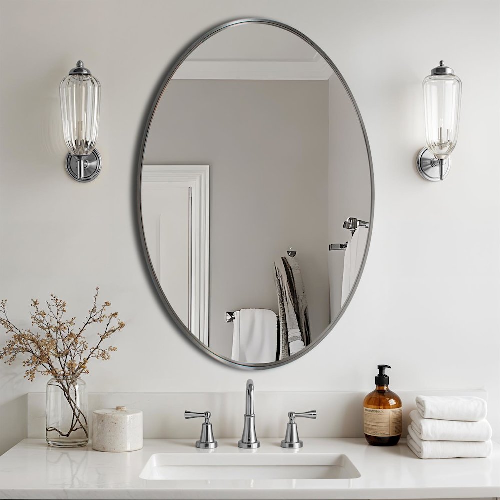 Steele Oval Mirror. Picture 2