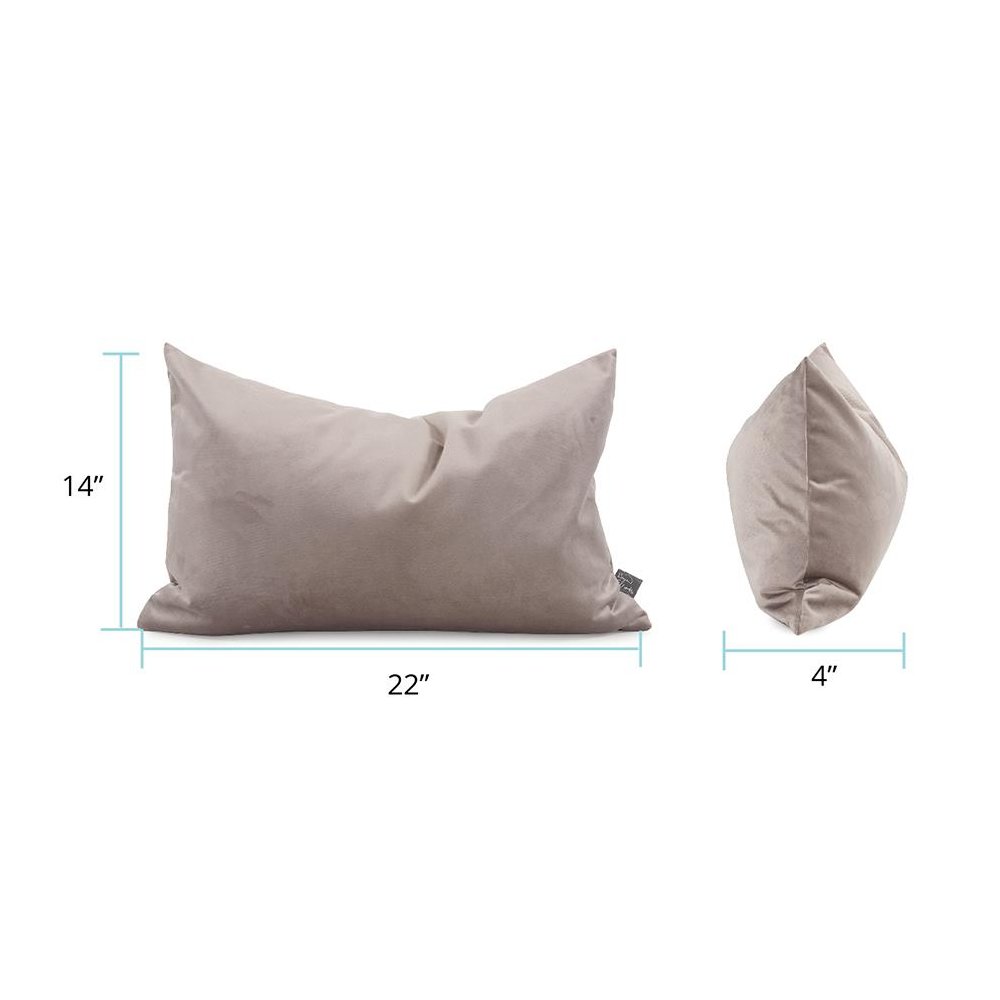 Pillow  14 x 22 Bella Ash - Down Insert. Picture 6