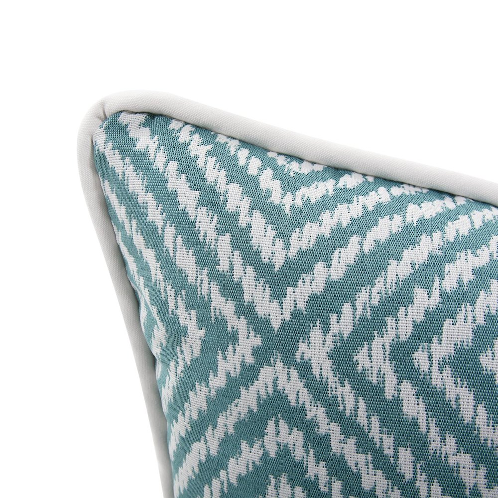 24 x 24 Outdoor Pillow Helm Teal- Poly Insert. Picture 4