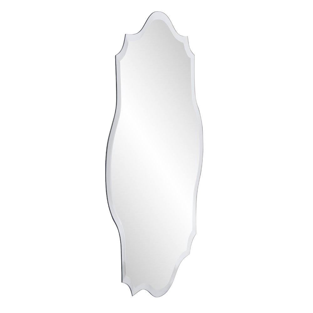 Frameless Scalloped Mirror Long. Picture 5