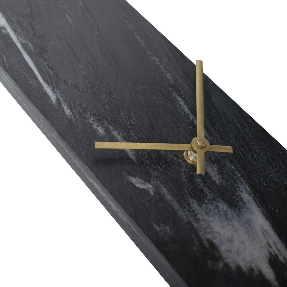 Mies Black Marble Monolith Clock. Picture 5