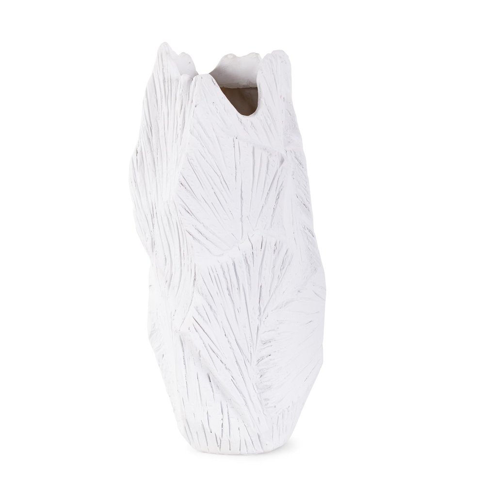 Abstract Elm Tall Vase in White. Picture 1