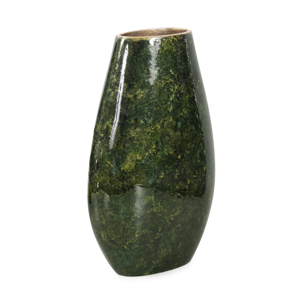 Renaldi Emerald Gold Torpedo Vase- Medium. Picture 2