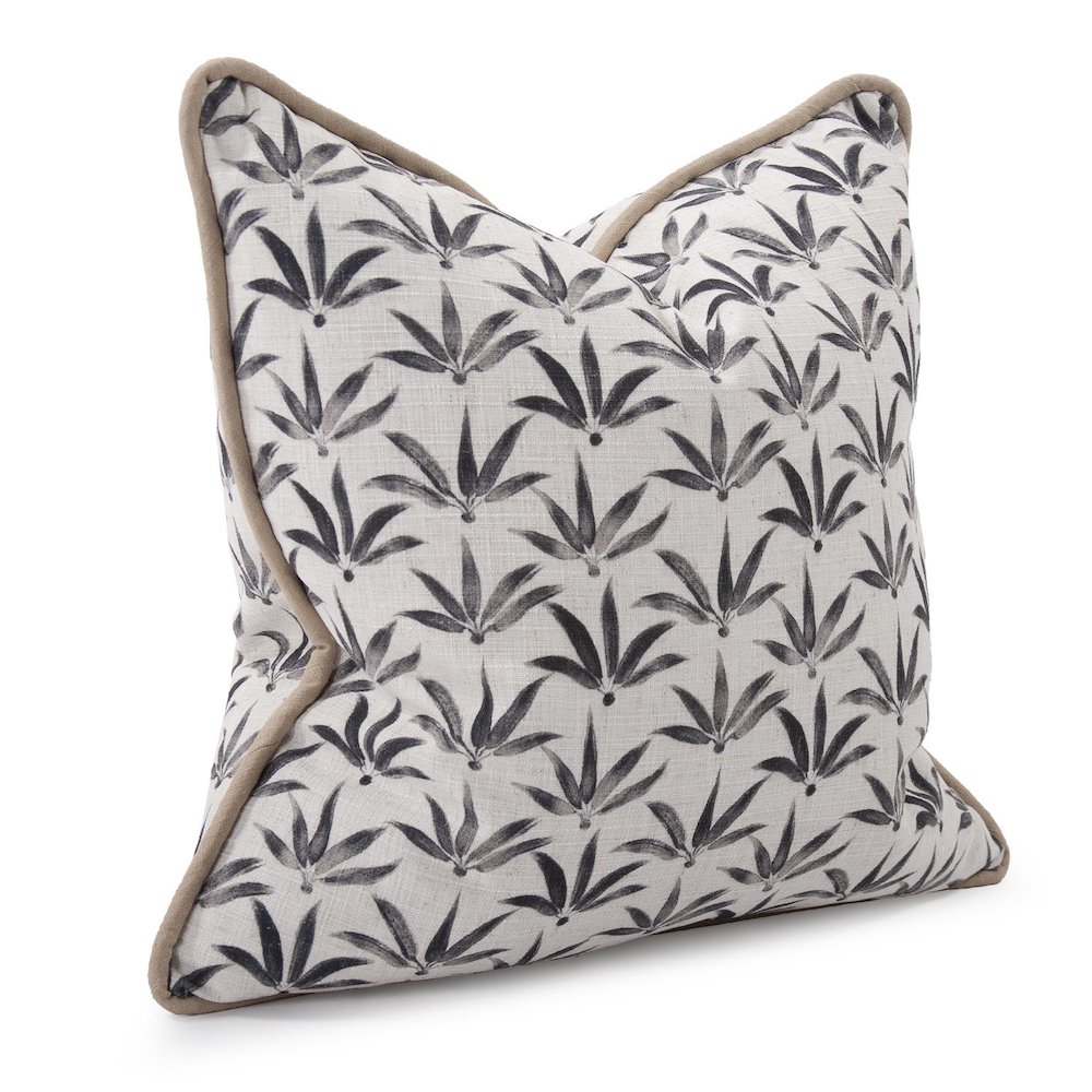24 x 24  Pillow  Hemp Charcoal - Down Insert. Picture 2
