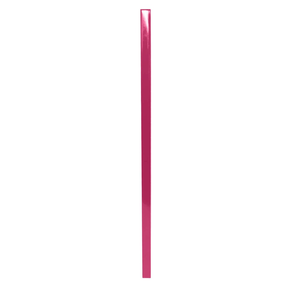 Santosh Rectangular Mirror with Inner Scalloped Edge in Glossy Hot Pink. Picture 4