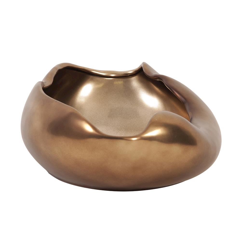 Matte Bronze Abstract Ceramic Bowl. Picture 5