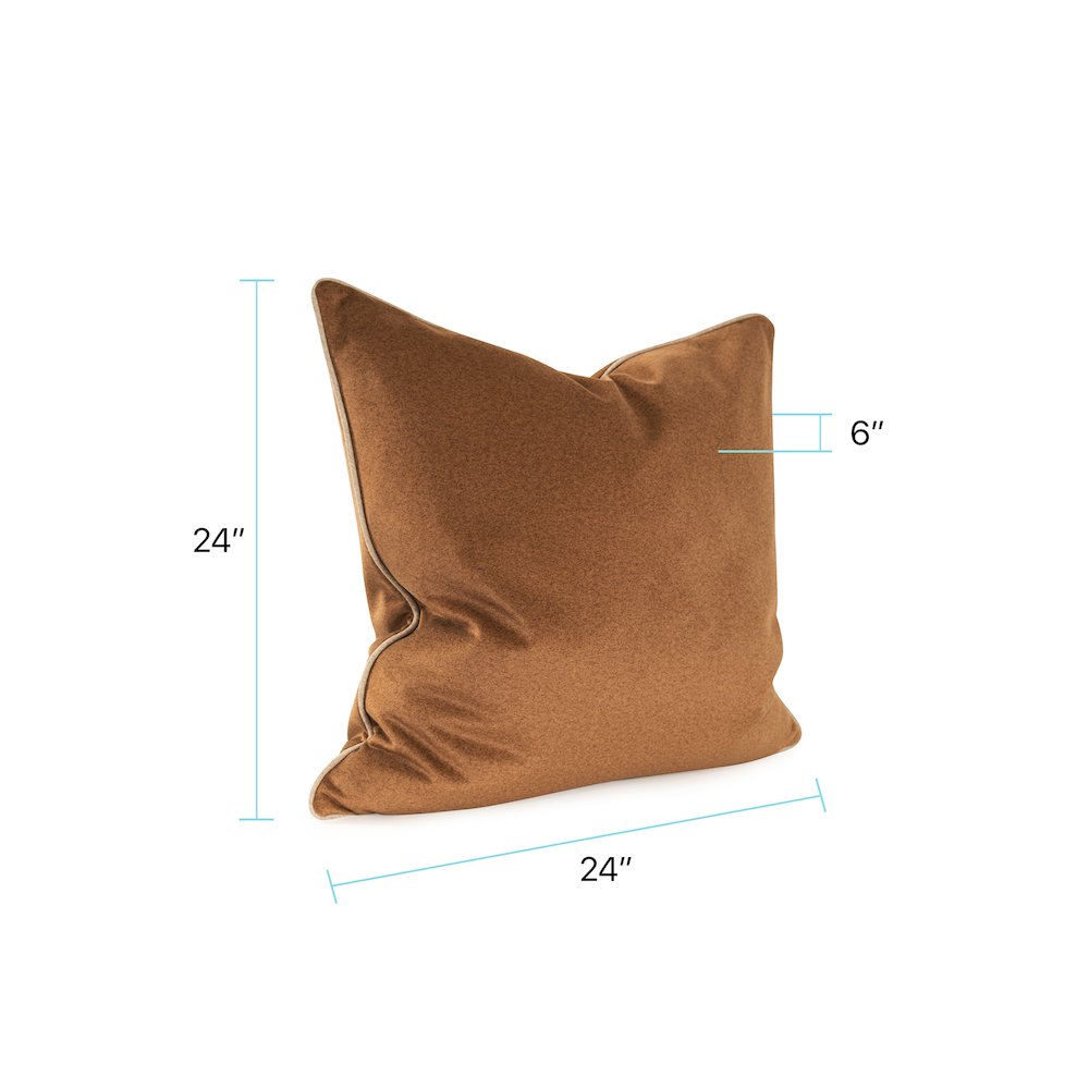 Qiviut Brown 24x24 Poly Filled Pillow. Picture 8