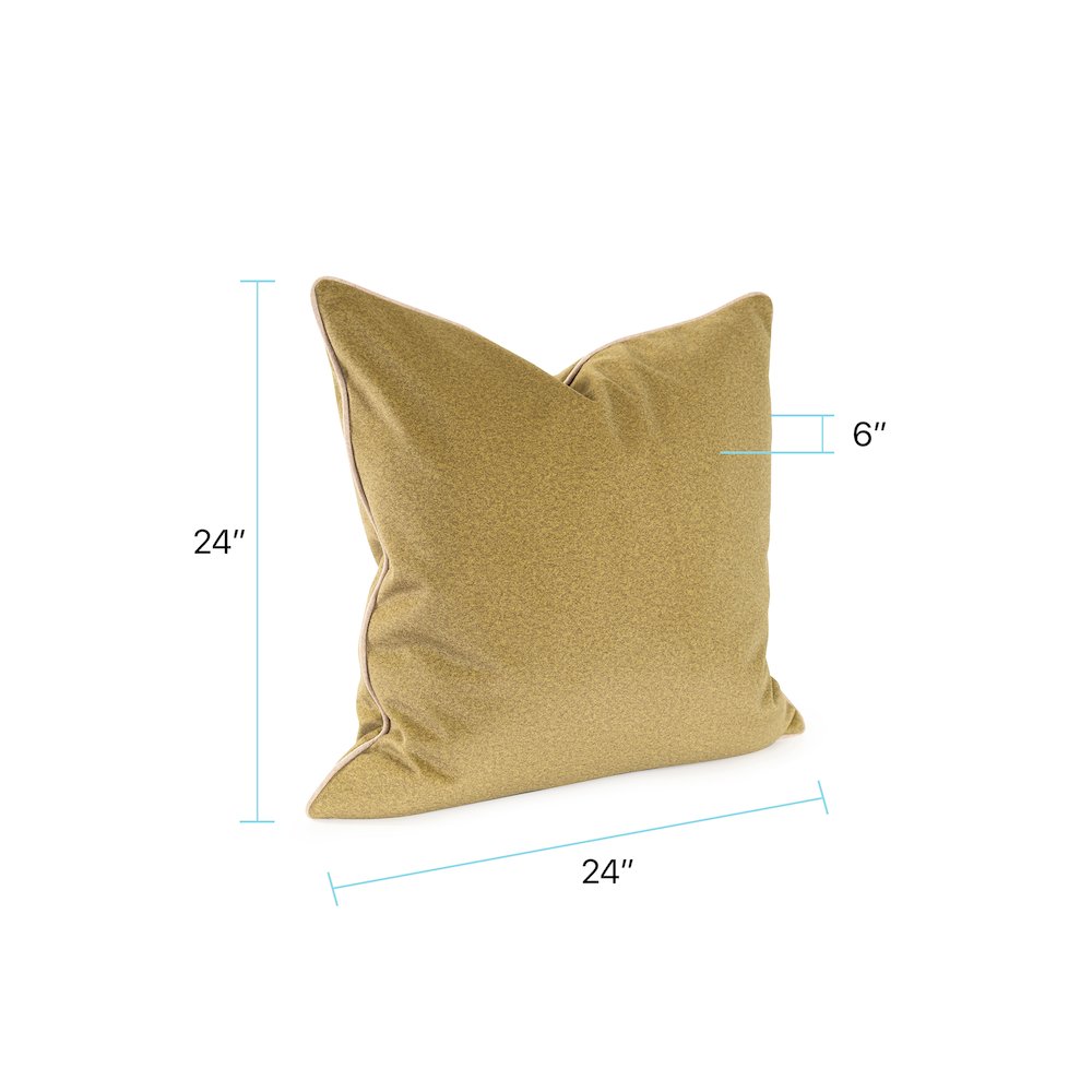 Qiviut Green 24x24 Poly Filled Pillow. Picture 8