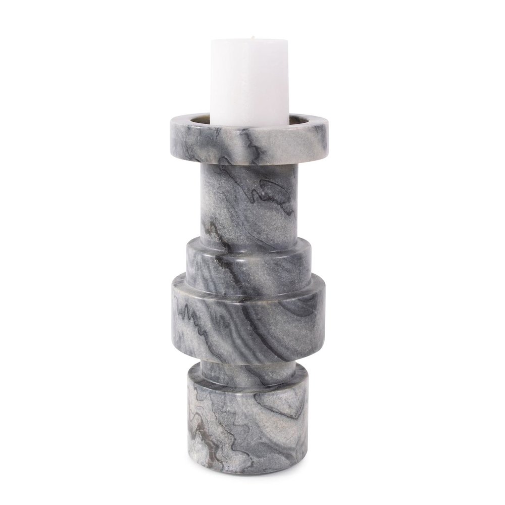 Modern Clarinda Marble Candle Holder- Short. Picture 1
