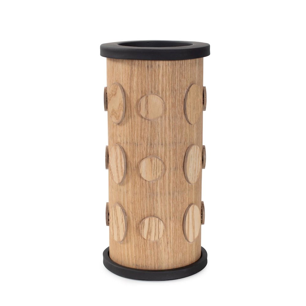 Robin Baron  Winfield Wooden Candle Holder- Large. Picture 3