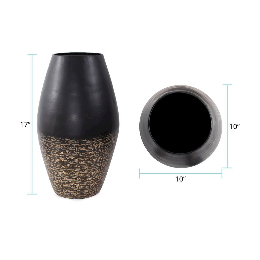 Golden Thread Large Cask Vase. Picture 8