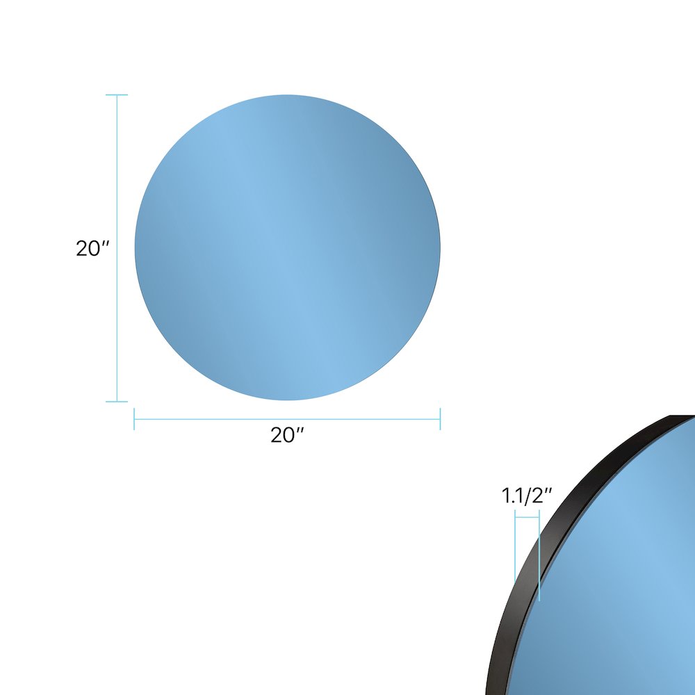 Balducci Round Sapphire Blue Mirror Small. Picture 6