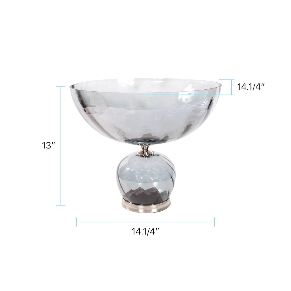 Ayers Smoked Glass Bowl. Picture 7