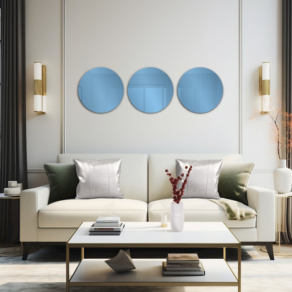 Balducci Round Sapphire Blue Mirror Small. Picture 8