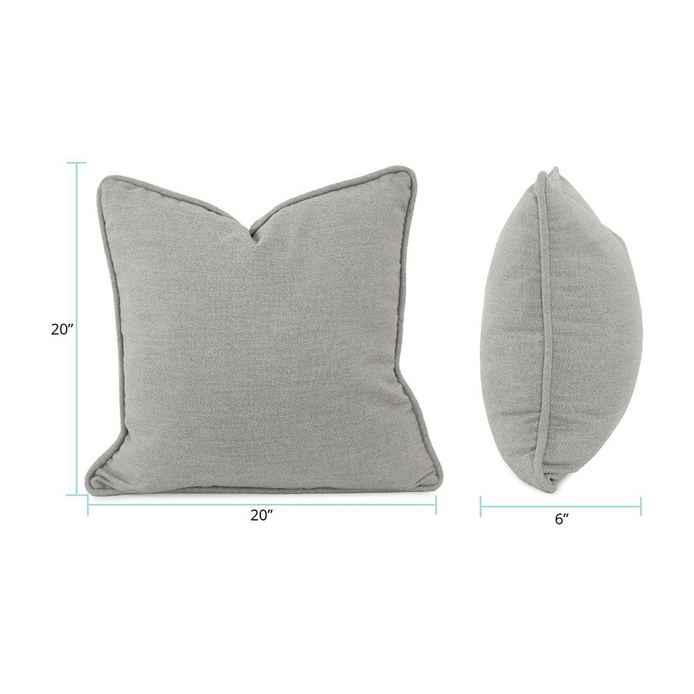 Outdoor Pillow 20 x 20  Driftwood Sand - Poly Insert. Picture 6