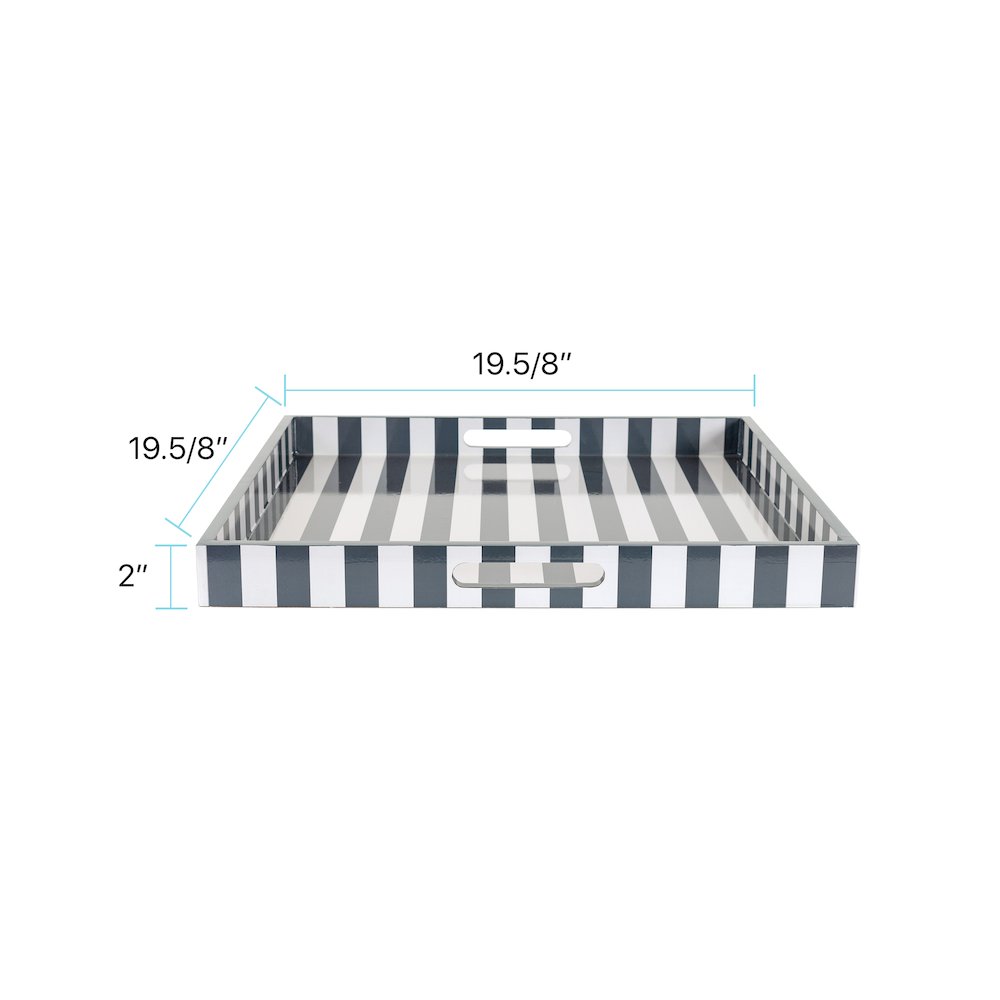 Soho Blue Stripe Tray. Picture 8