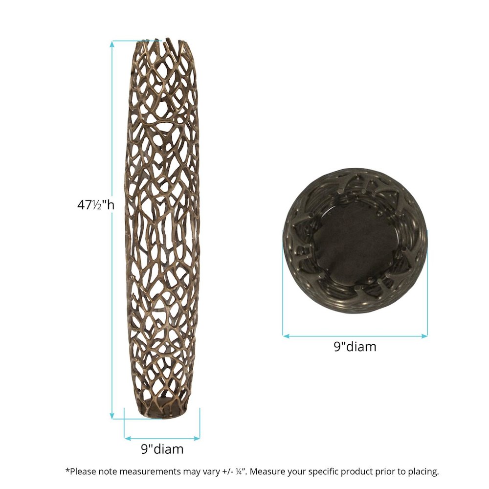 Bronze Aluminum Branch Vase- Large. Picture 5