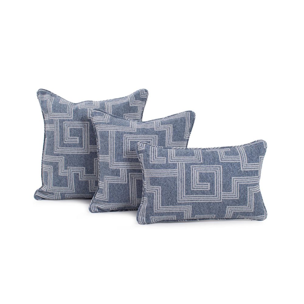 Indoor/Outdoor Pillow 24 x 24 Syros Denim. Picture 6