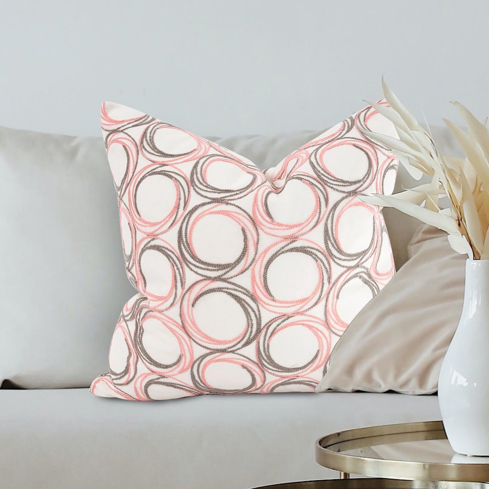 20 x 20 Demo Coral Pillow  - Poly Insert. Picture 2