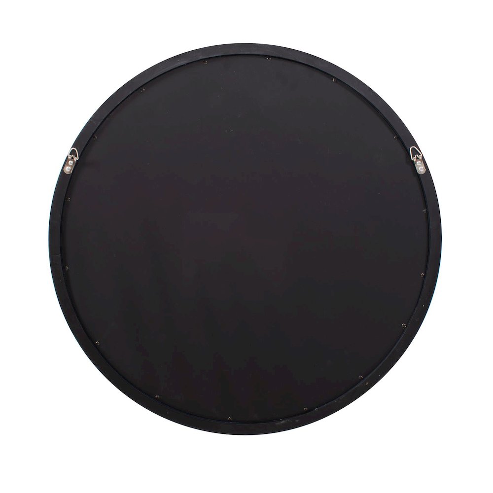 Varsha Round Oversized Beaded Mirror in Glossy White. Picture 5