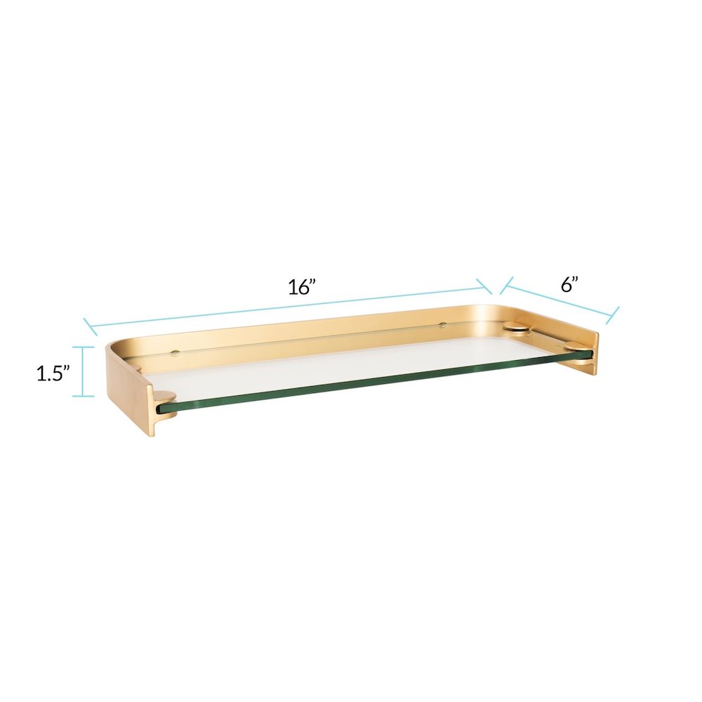 Esteban Glass and Metal Shelf. Picture 8