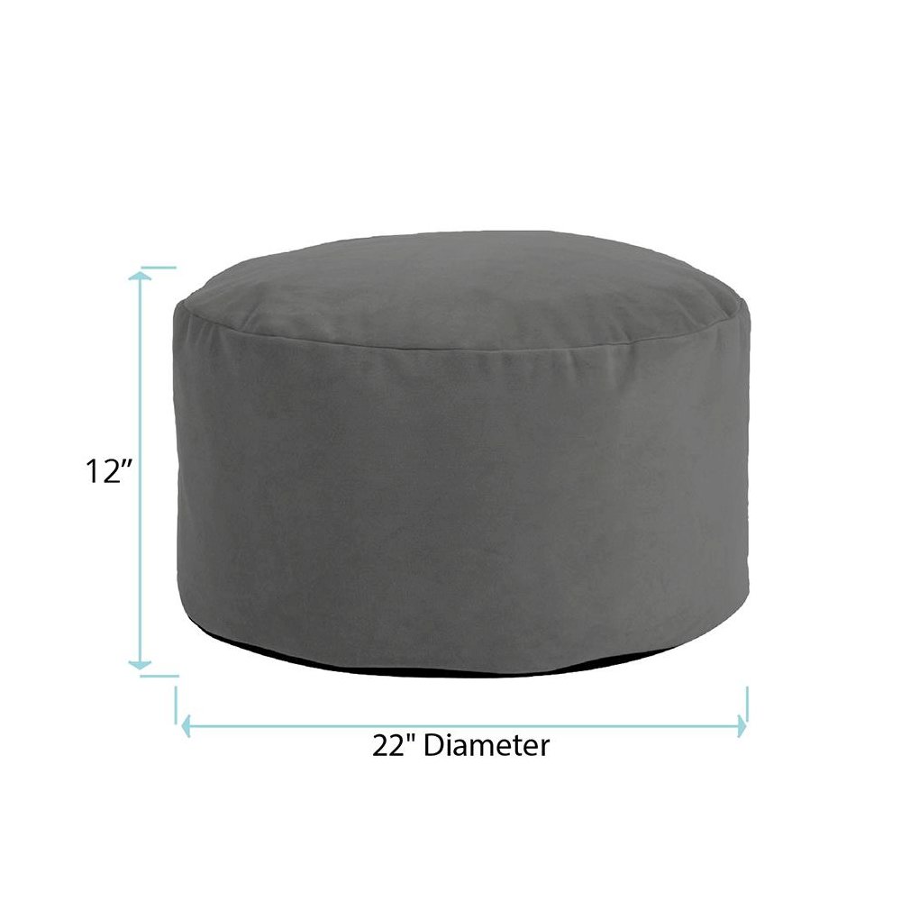 Foot Pouf Bella Pewter. Picture 6