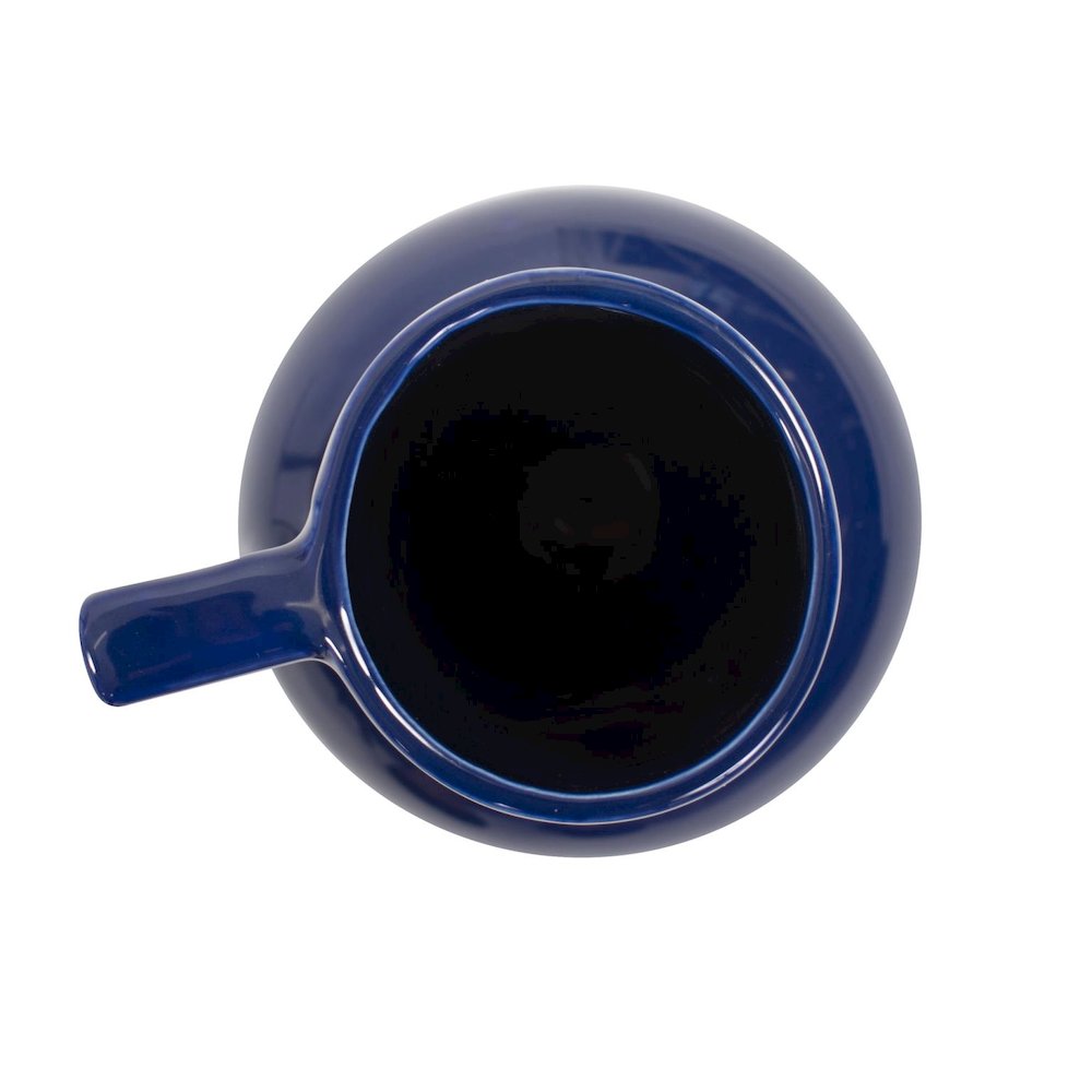 Bella Sapphire Blue Tall Ceramic Pitcher. Picture 3