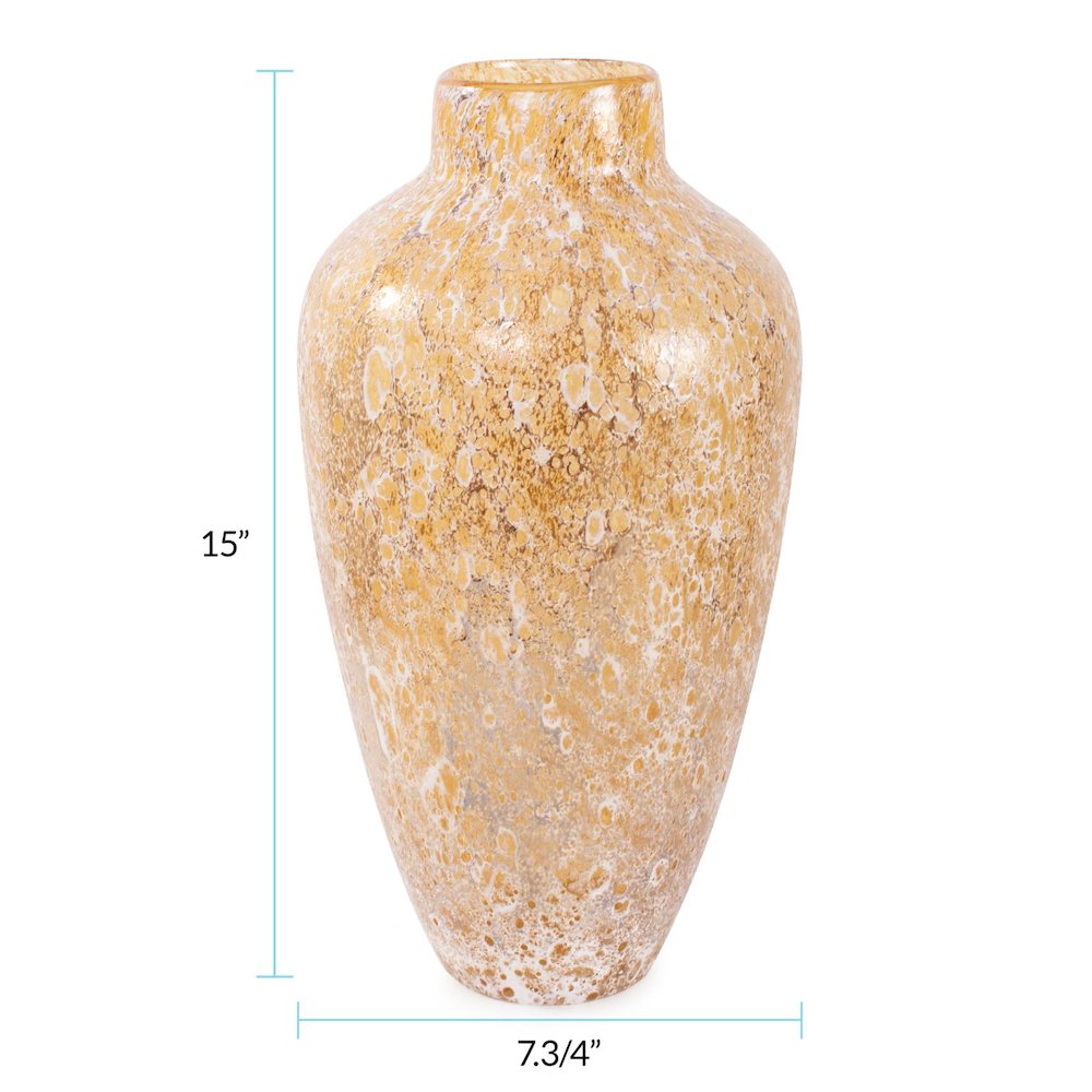 Zynsky Art Glass in Soft Amber- Tall. Picture 7