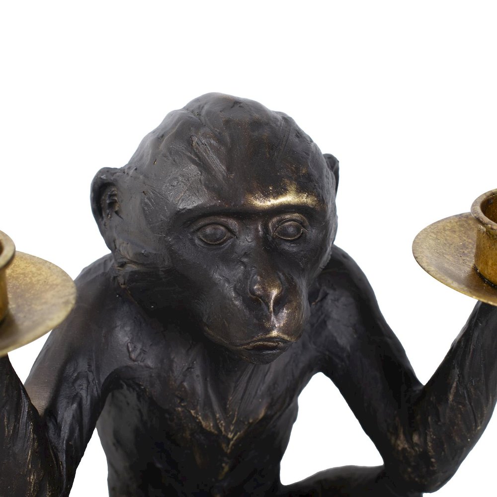 Barkari Monkey Double Tealight Candle Holder. Picture 2