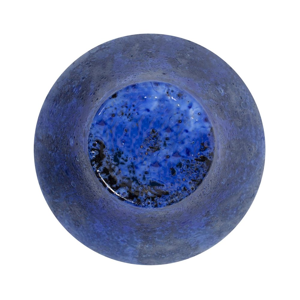 Zynsky Art Glass in Deep Azure Blue- Short. Picture 3