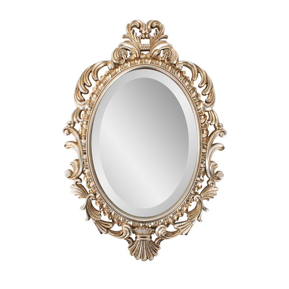 French D' Amboise Collection of Silver Petite Mirrors- Oval. Picture 1
