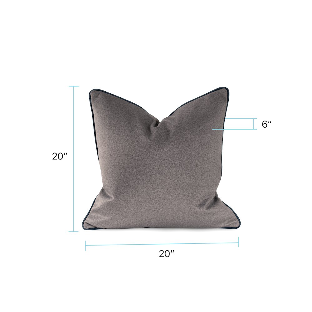 Qiviut Gray 20x20 Down Filled Pillow. Picture 5