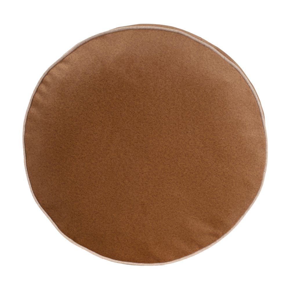 Qiviut Brown Foot Pouf. Picture 2
