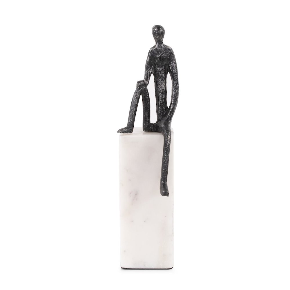 Proud Moment Sculpture on White Marble Base. Picture 1