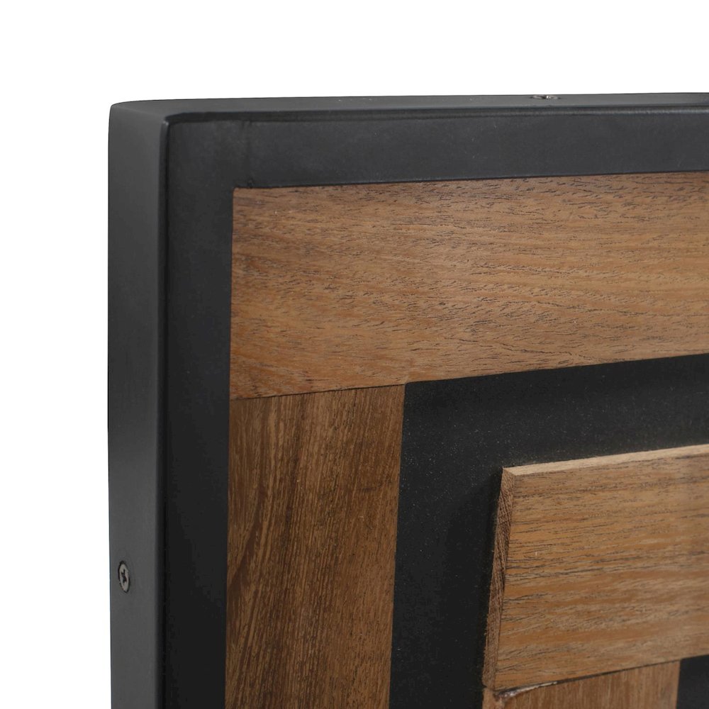 Helix Wooden Square Clock. Picture 4