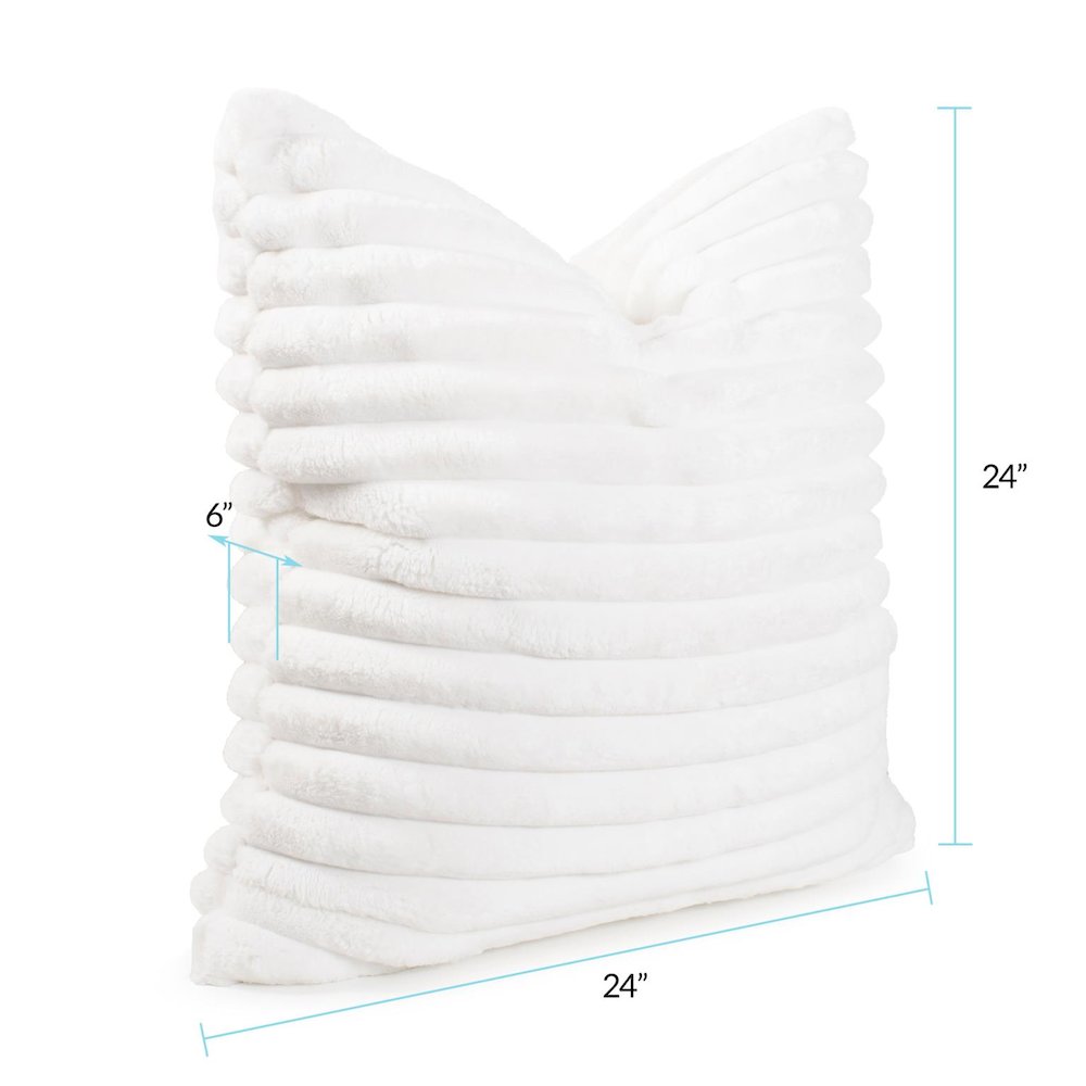 Pillow 24 x 24 Shar Pei White - Poly Insert. Picture 8