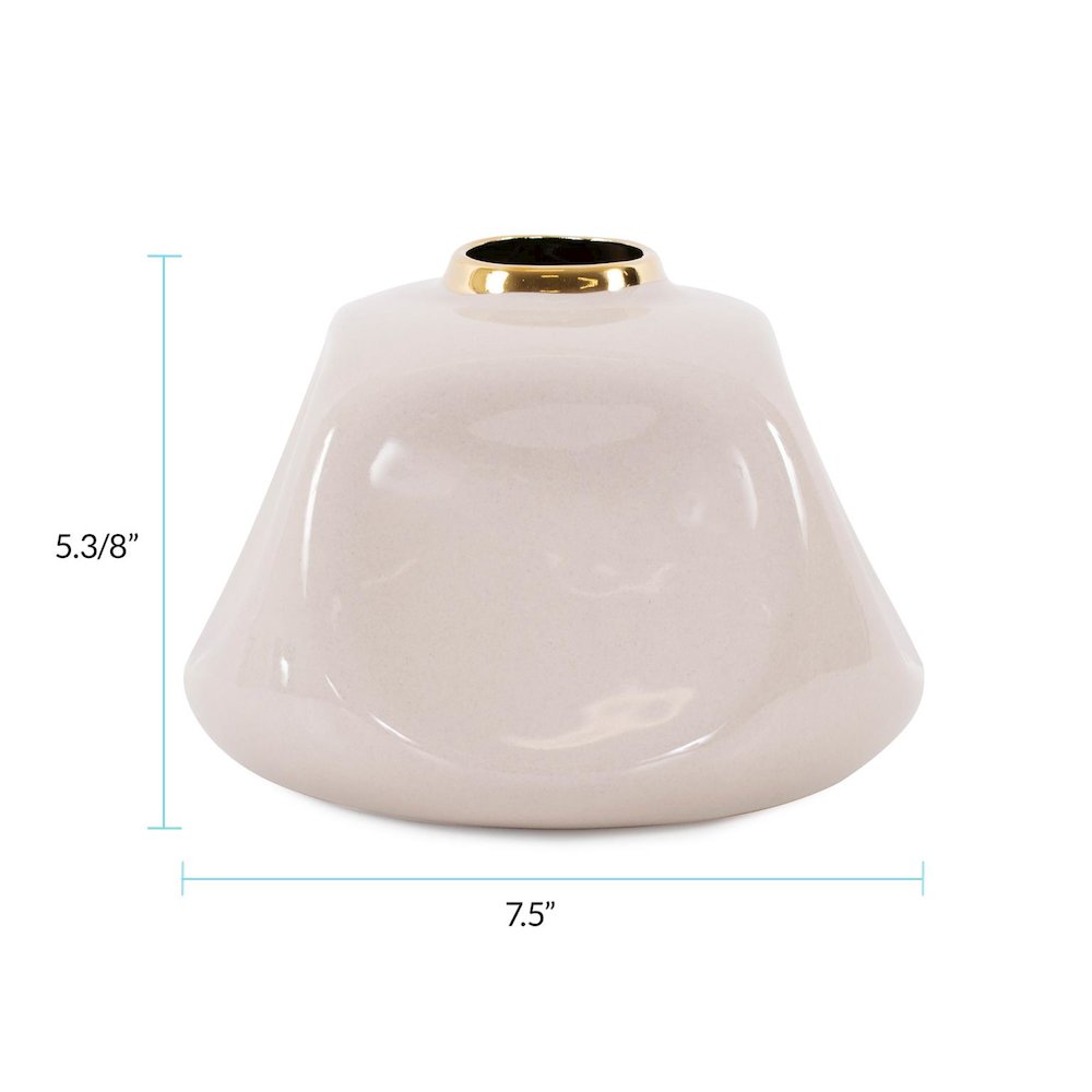 Christana Concaved Ceramic Vase- Medium. Picture 6