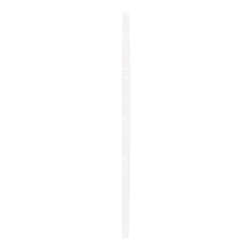 Kushi Round Scalloped Edge Mirror in Glossy White. Picture 4
