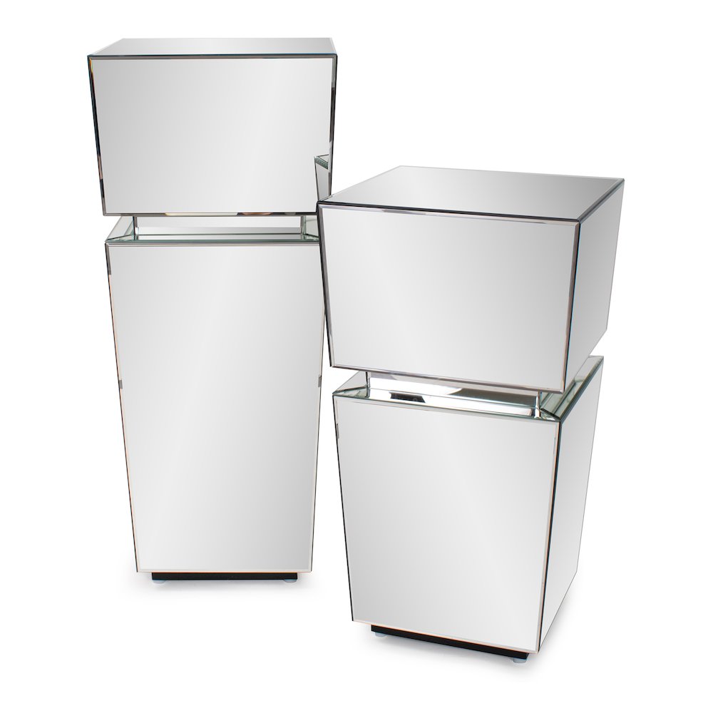 Clear Mirrored Pedestal Tall. Picture 5