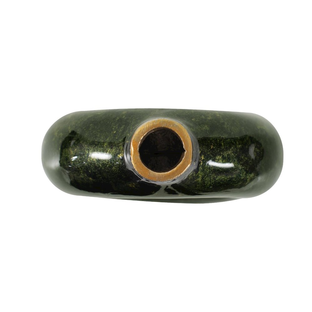 Renaldi Emerald Gold Round Vase- Medium. Picture 7