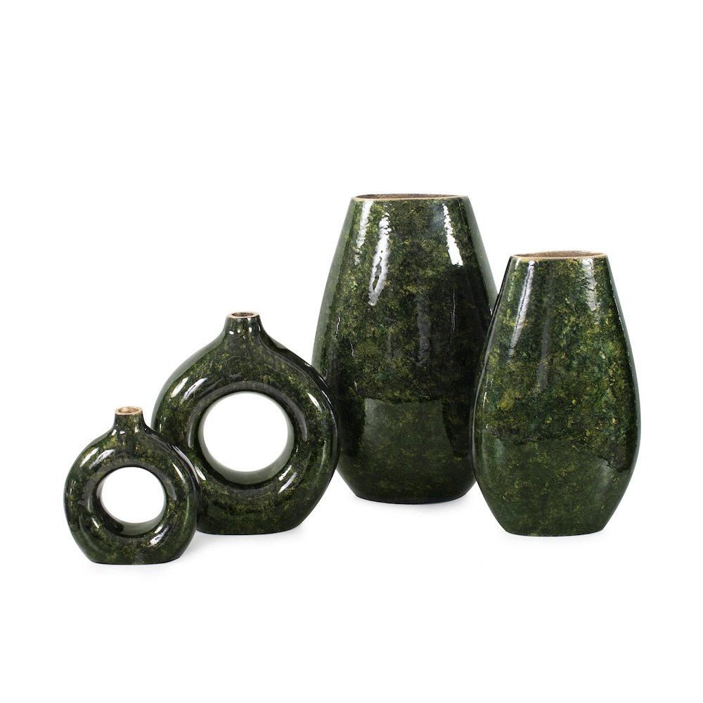 Renaldi Emerald Gold Torpedo Vase- Medium. Picture 8
