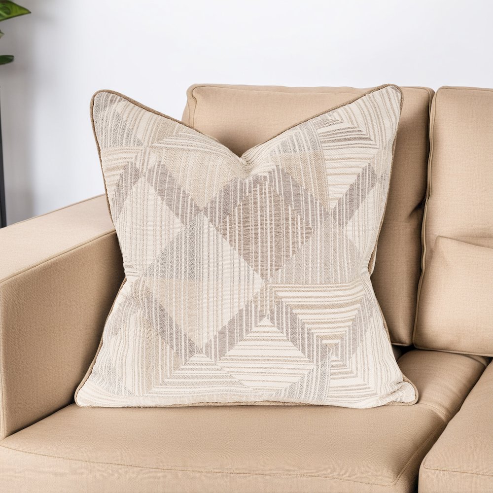 Prisma Natural 20x20 Poly Filled Pillow. Picture 9