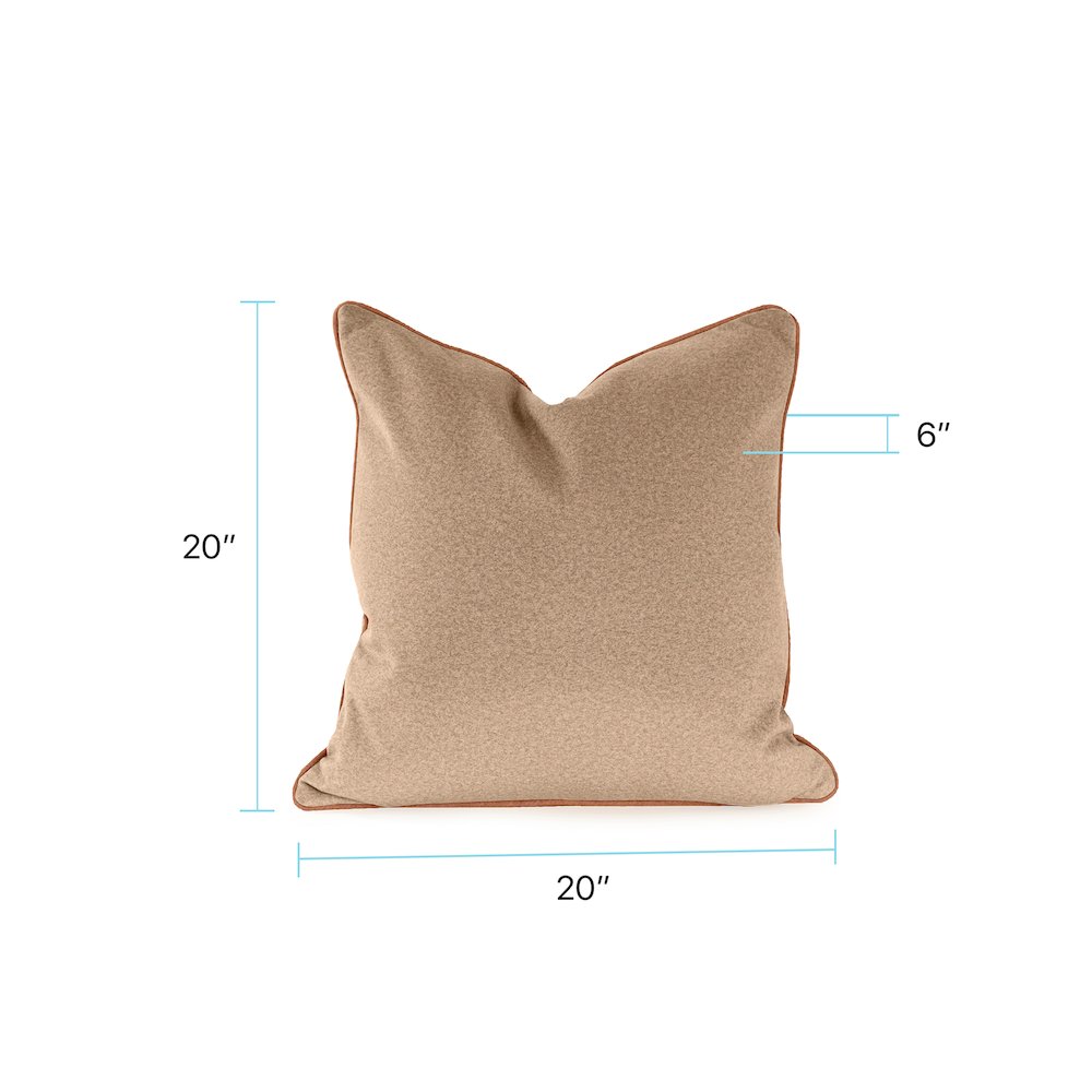 Qiviut Camel 20x20 Down Filled Pillow. Picture 9