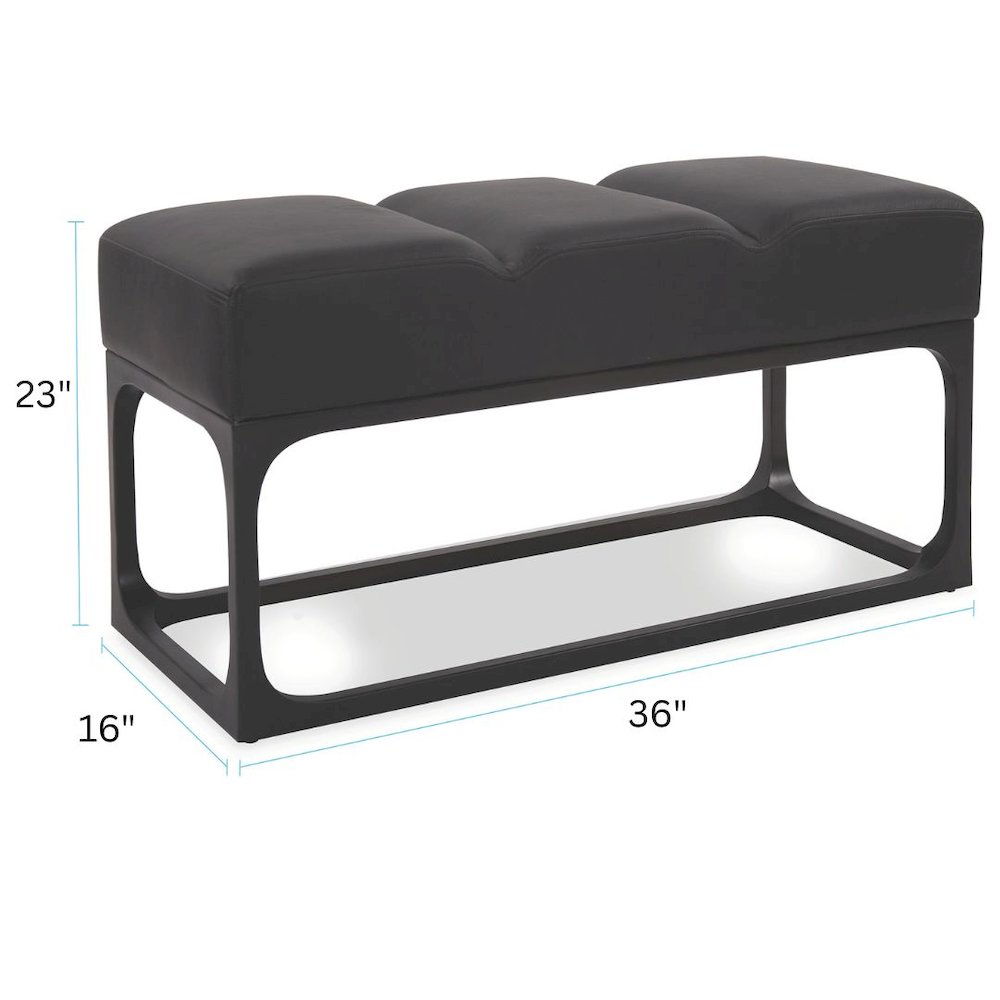 Roma Leather Bench. Picture 9