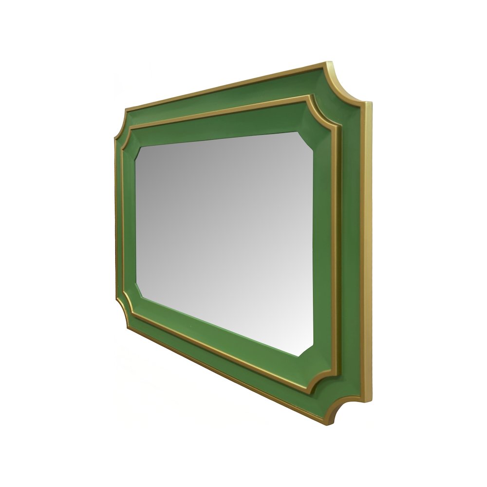 Ethan Scalloped Mirror Green. Picture 2