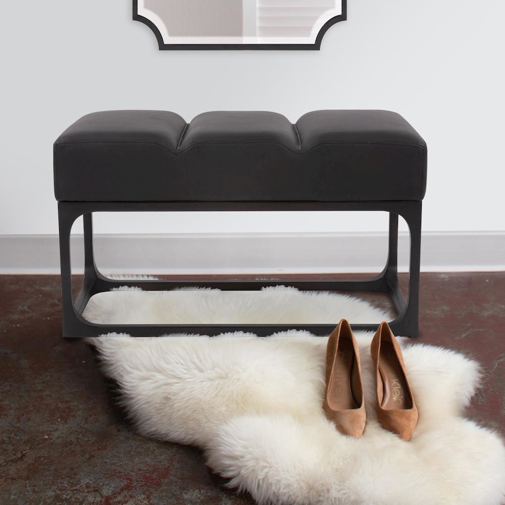 Roma Leather Bench. Picture 8