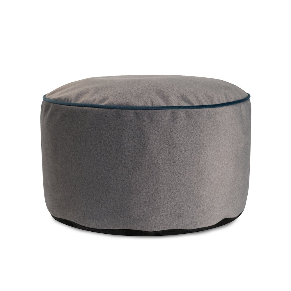 Qiviut Gray Foot Pouf. Picture 1