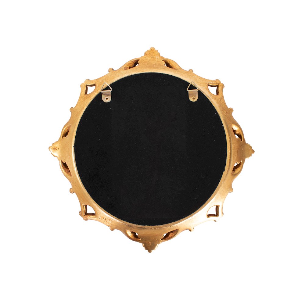French D' Amboise Collection of Gold Petite Mirrors- Round. Picture 2